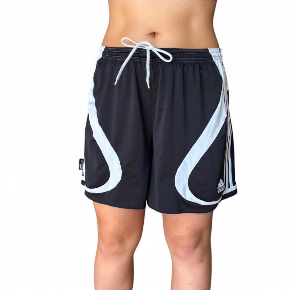 Adidas Women's Black Shorts with White Trim